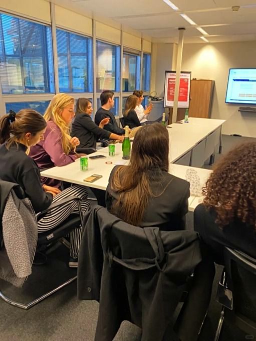 A boardroom meeting inside the campus
