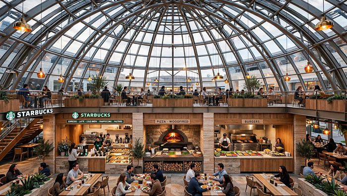 The food court under the dome